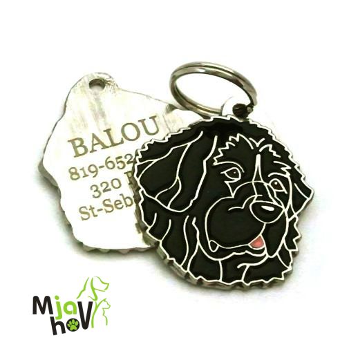 ID-brikker-newfoundlandshund-gravert.jpg personlige ID-brikker MjavHov - graverte, online